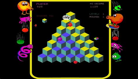 Qbert:  A Classic Arcade Challenge Filled With Quirky Cubes and Tricky Enemies!